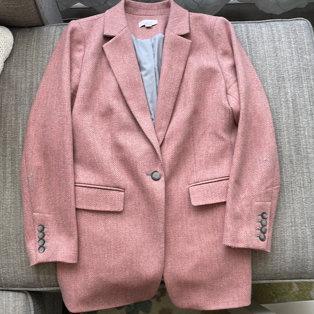 Pink and grey Loft Blazer, Size 10P